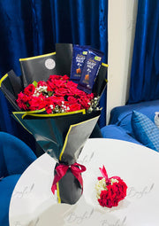 Red Roses & Dairy Milk Bouquet Gift | GDEL-138