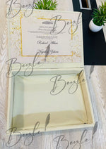 Load image into Gallery viewer, The Attractive White Booklet Box with Golden Details | BOX-004
