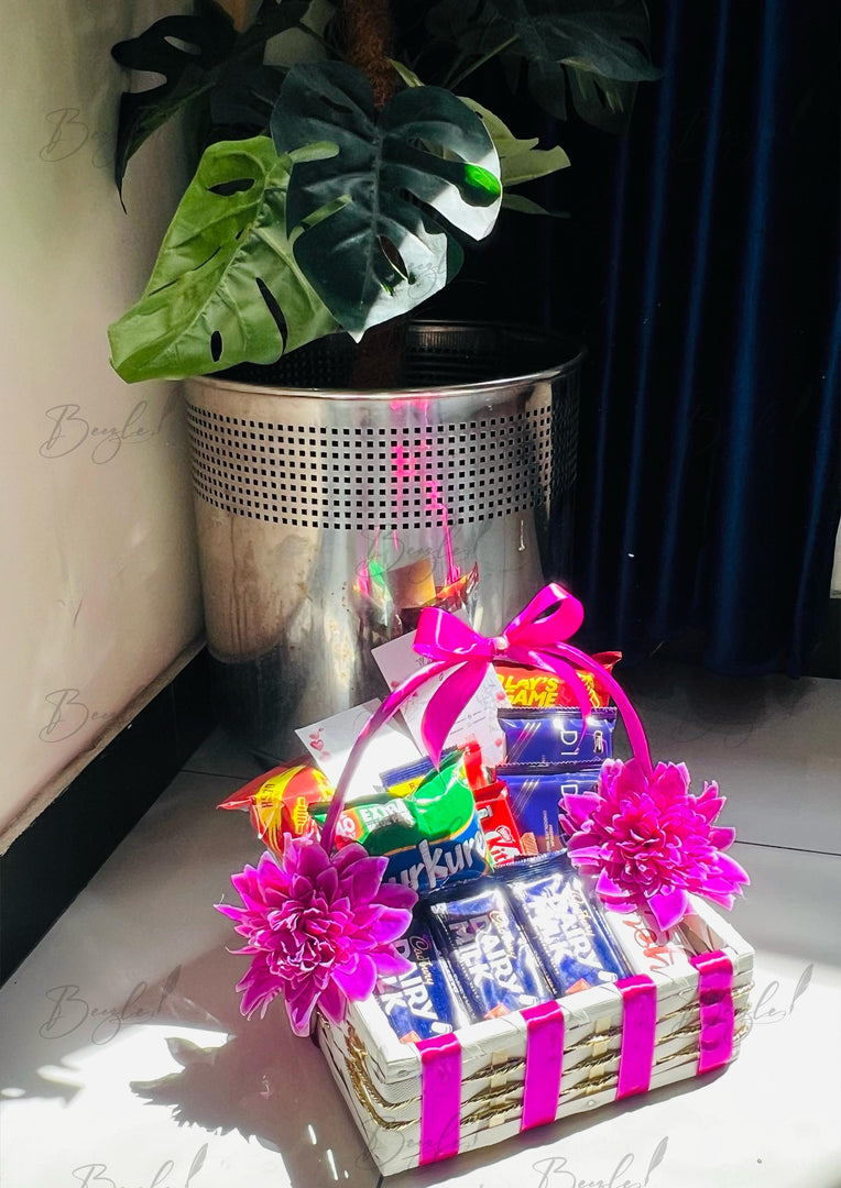 Pink Chocolate Gift Basket  GB-134