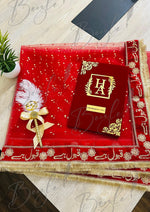 Load image into Gallery viewer, Red Booklet With Beautiful Nikah Pen &amp; Nikah Duppata
