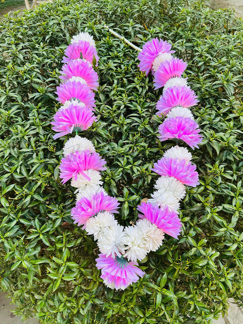 The Beautiful Nikah Mala With Pink & White Flowers | MA-002