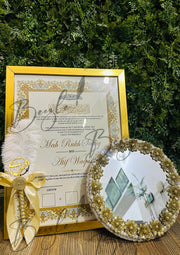 Nikah Certificate With Beautiful Tray & Pen