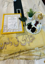 Load image into Gallery viewer, Exclusive Deal: Luxury Nikah Certificate, Elegant Nikkah Tray, and Golden Nikkah Dupatta | DEL-050
