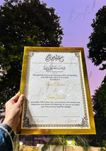 Load image into Gallery viewer, The Attractive Luxury Nikah Certificate With Beautiful Design | NC-157
