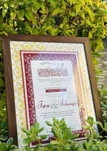 Load image into Gallery viewer, The Luxury Nikah Certificate With Golden Frame &amp; Unique Design | NC-178
