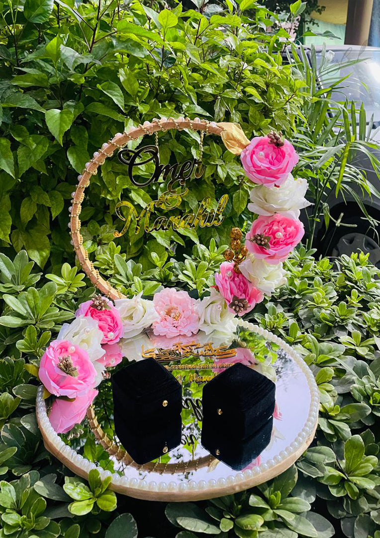 Floral Mirror Ring Tray | NT-035