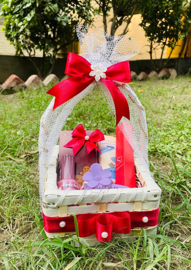 Glow Gift Basket with Red Ribbon | GB-181