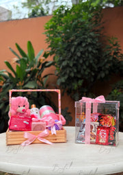 Pink Hamper & Chocolate Box Gift Set | GDEL-106