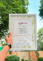 Load image into Gallery viewer, Personalized Printed Nikkah Certificate Frame | NC-183
