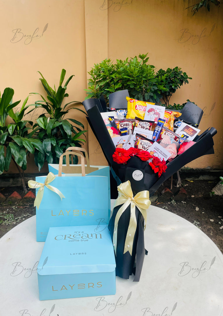Snack & Cake Loaded Celebration Bouquet | GDEL-152