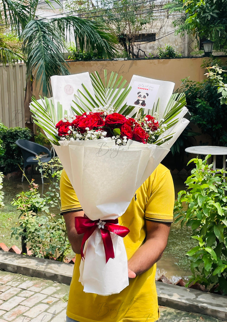 Beautiful Red Rose Hand Bouquet | BCG-133