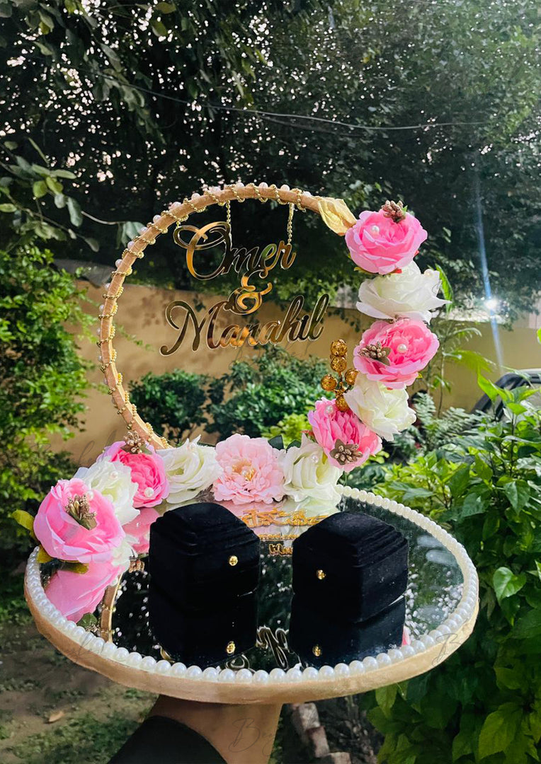 Floral Mirror Ring Tray | NT-035