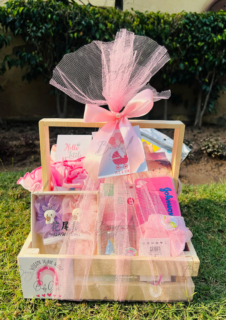 Premium Baby Girl Gift Basket | GB-110