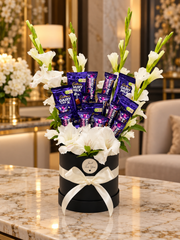 Gladiolus Floral and Chocolate Box Gift | GBO-099