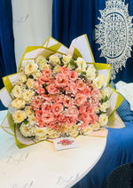 Load image into Gallery viewer, Pink &amp; White Rose Bouquet | BCG-105
