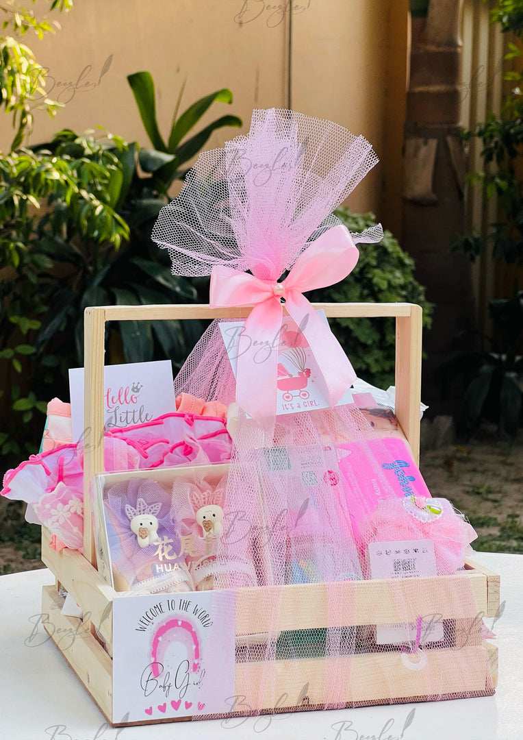 Premium Baby Girl Gift Basket | GB-110