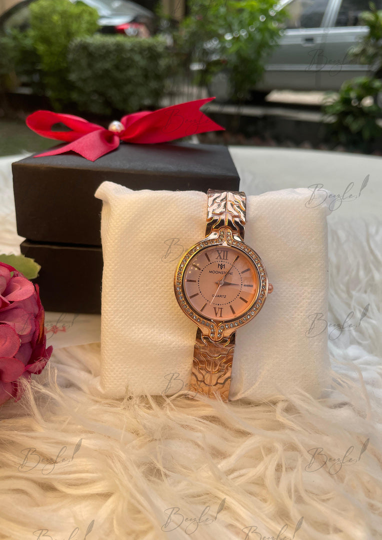 Rose-Gold Bracelet Watch Gift Box | WTS-007
