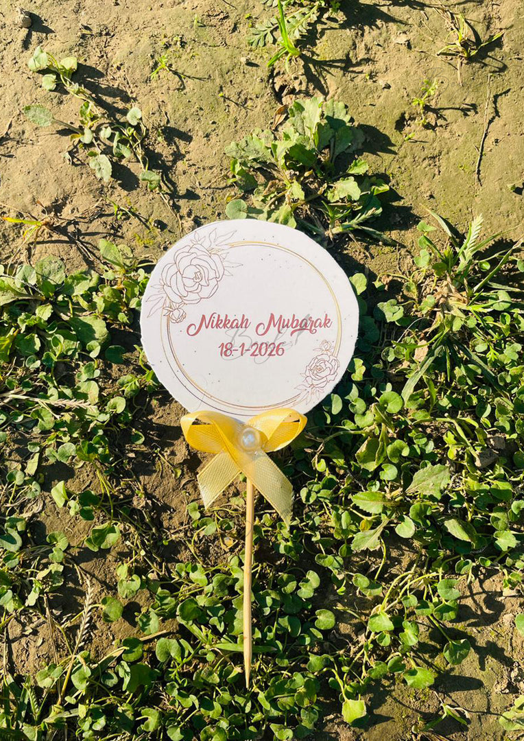 The Customized Methai Topper With White Ribbon | MT-016