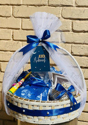 Eid Blue Themed Gift Basket with Dress & Accessories | GB-090