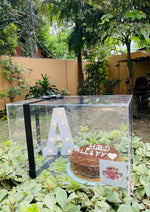 Load image into Gallery viewer, Custom Chocolate Cake in LED Display Gift Box | CB-004
