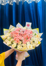 Load image into Gallery viewer, Pink &amp; White Rose Bouquet | BCG-105
