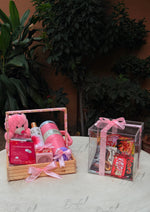 Load image into Gallery viewer, Pink Hamper &amp; Chocolate Box Gift Set | GDEL-106
