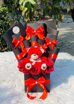 Load image into Gallery viewer, Red Teddy Flower Bouquet | GBO-193
