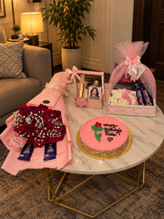 Forever Love Hamper includes red roses, cake, chocolates, and luxury gifts, perfect for romantic celebrations, birthdays, and special moments.