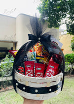 Load image into Gallery viewer, Black Snack Basket with Custom Card | GB-097
