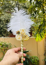 Load image into Gallery viewer, The Qubool Hai Nikah Pen With Off White &amp; White Flower | PEN-65