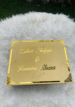 Load image into Gallery viewer, Decent White Nikah Booklet Box with Golden Personalized Touch | BOX-014