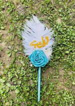 Load image into Gallery viewer, The Beautiful Qubool Hai Nikah Pen With Sky Blue Flower &amp; Pearl | PEN-38

