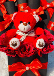 Red Teddy Flower Bouquet | GBO-193