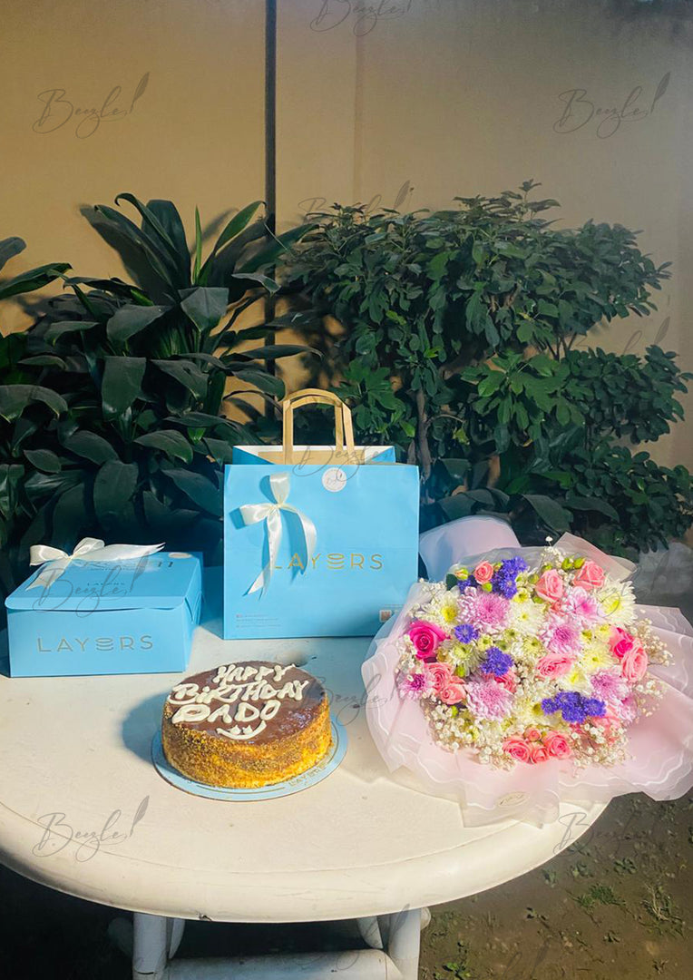 Birthday Cake Flower Combo | GDEL-270