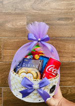 Load image into Gallery viewer, Snack Basket with Coke &amp; Cookies – Lavender Wrap | GB-188
