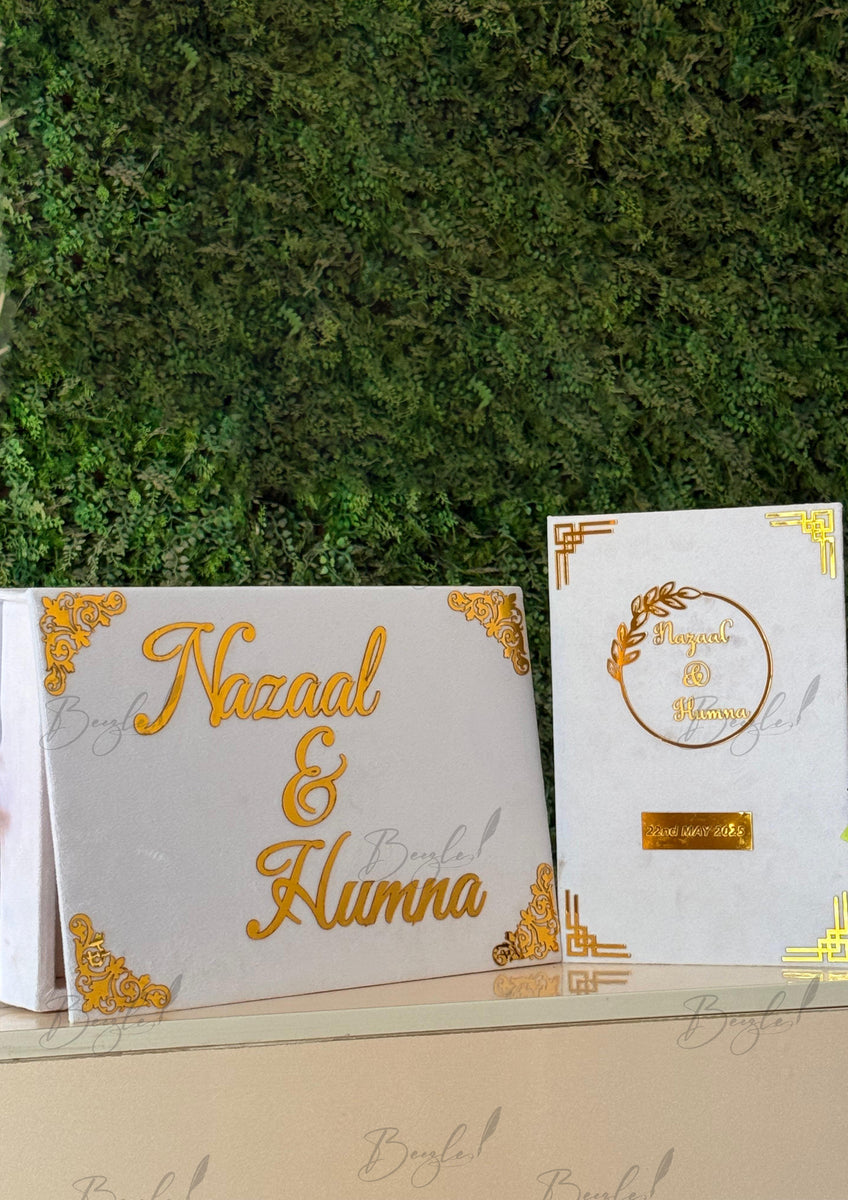 Luxury Custom Nikah Nama Box with Illustrated Booklet – Beezle Store