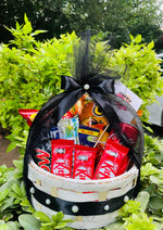 Load image into Gallery viewer, Black Snack Basket with Custom Card | GB-097
