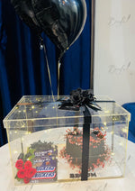 Load image into Gallery viewer, Black Cake Gift Box with Snickers &amp; Dairy Milk | GDEL-169
