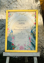 Load image into Gallery viewer, Luxury Nikah Certificate With Two Attractive Peacock Design | SNC-011
