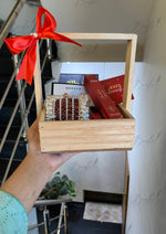 Load image into Gallery viewer, Red &amp; Gold Festive Gift Basket | GB-139
