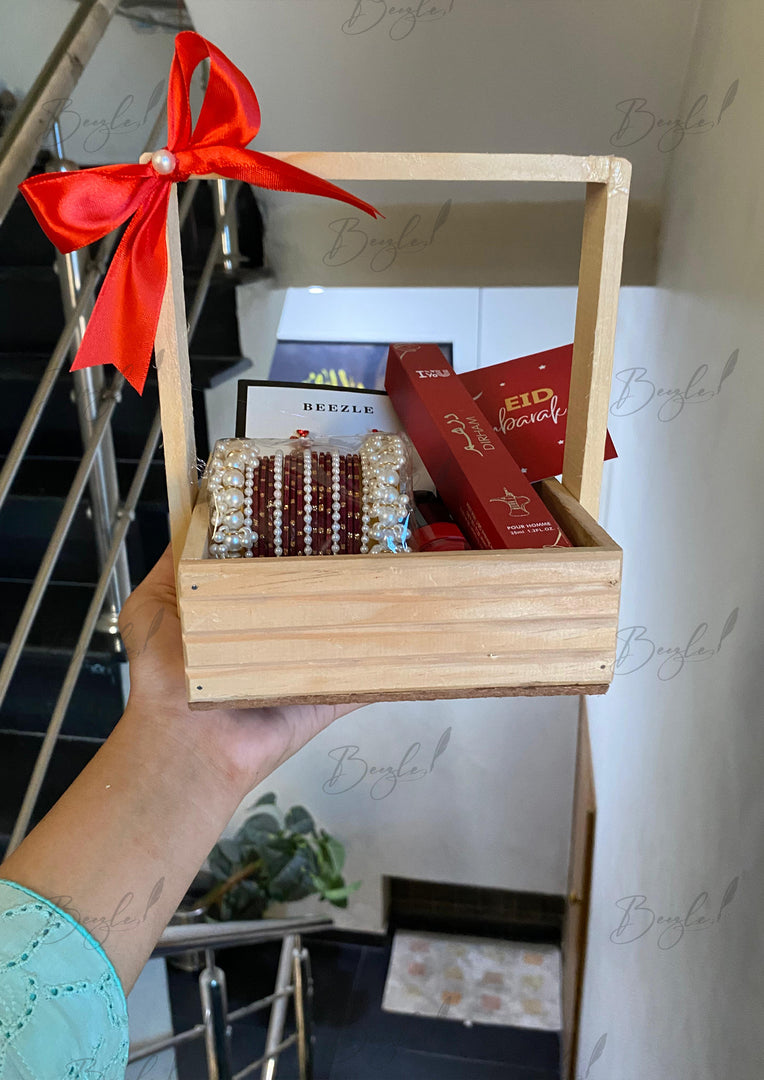 Red & Gold Festive Gift Basket | GB-139
