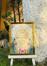 Load image into Gallery viewer, Luxury Nikah Certificate With Two Attractive Peacock Design | SNC-011
