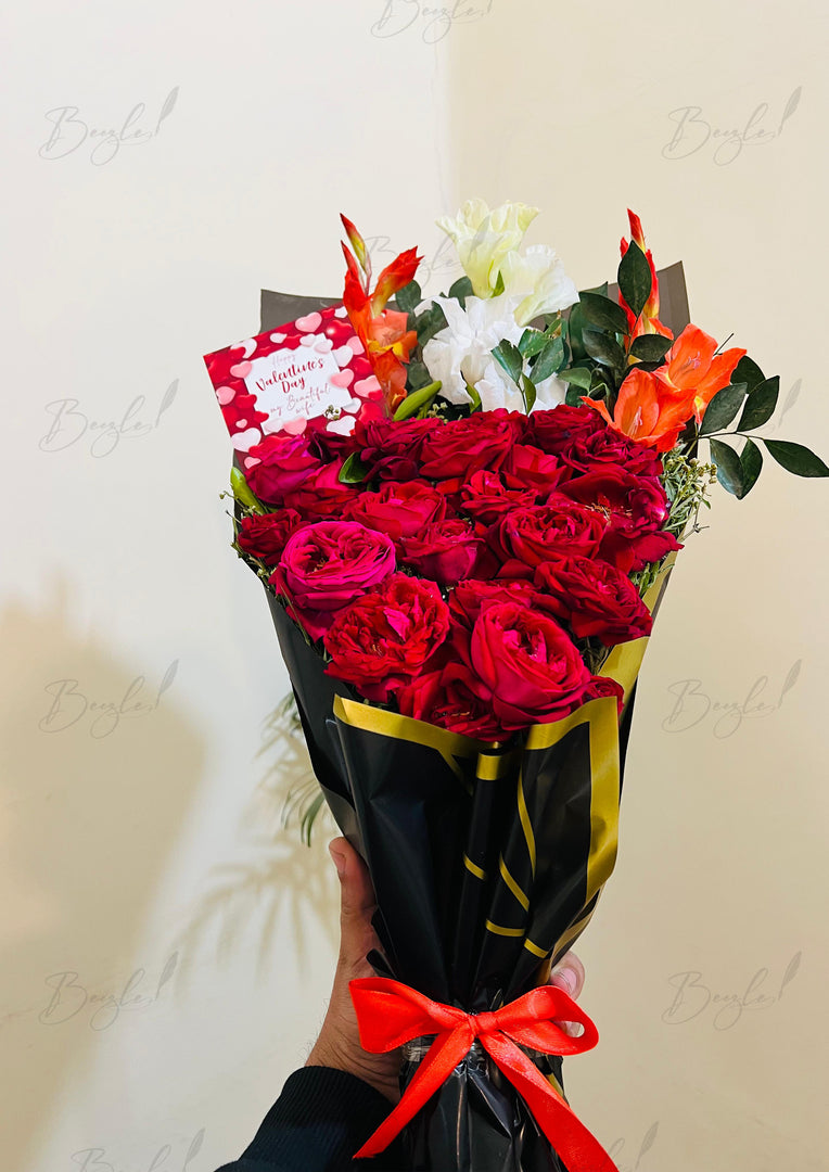 Elegant Mixed Roses & Floral Bouquet| BCG-050