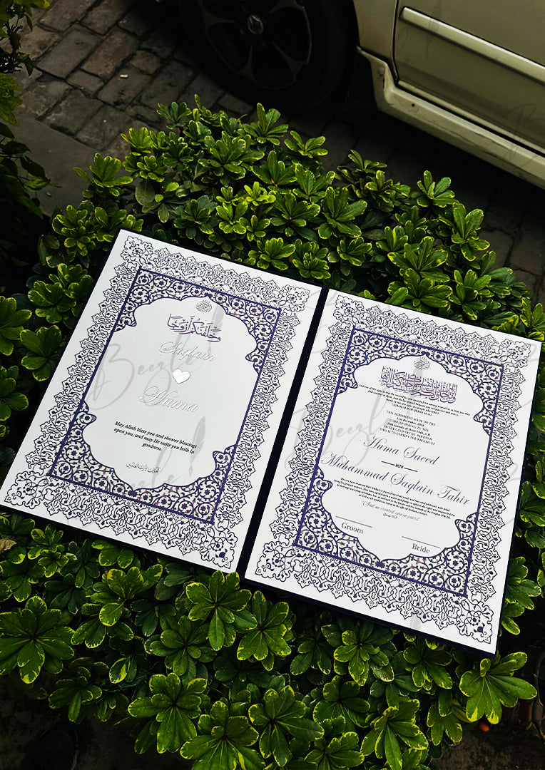 Blue Nikah Booklet