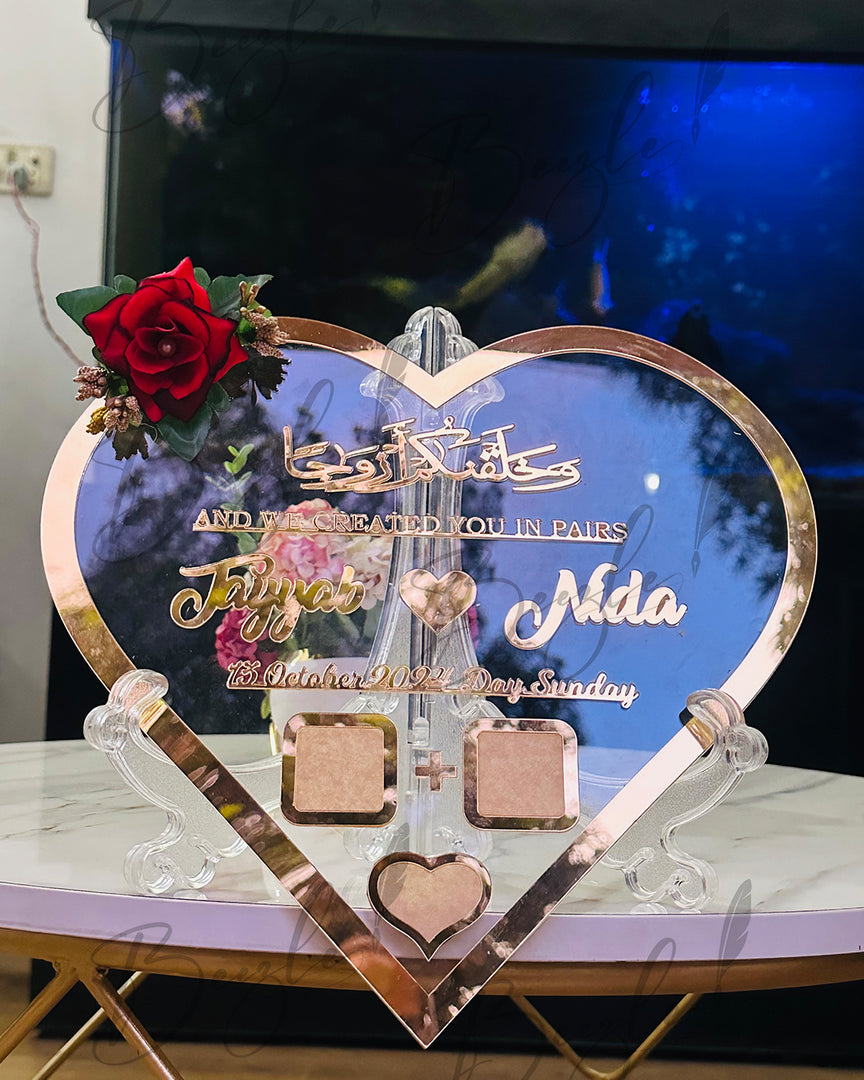 Nikah Acrylic Thumb Board Heart Shap