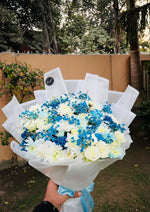 Load image into Gallery viewer, Blue Blossom Fresh Flower Bouquet | BCG-229