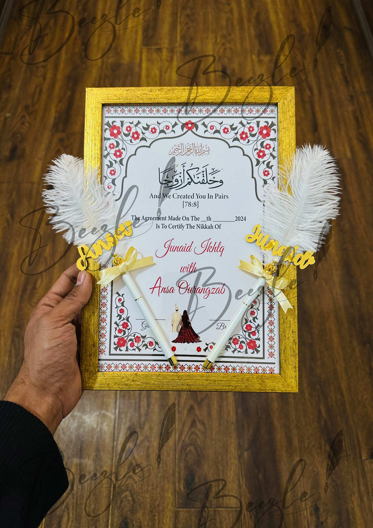 The Two Nikah Pen with Luxury Nikah Certificate | EL-027