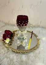 Load image into Gallery viewer, The Beautiful Doodh Pilai Glass With Decorated Nikah Tray | DPG-006
