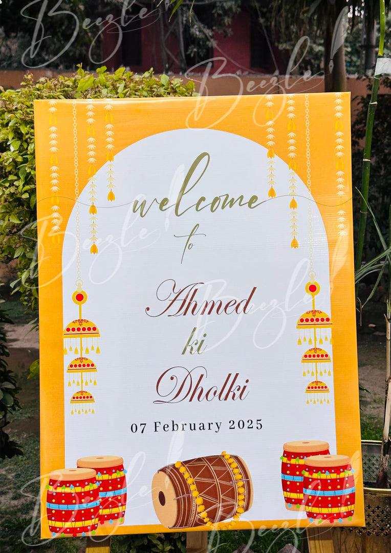 The Beautiful Nikkah Welcome Board Without Stand & Only Lahore | NEB-009