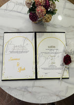 Load image into Gallery viewer, The Beautiful Black Booklet With Attractive Nikah Pen | DEL-082
